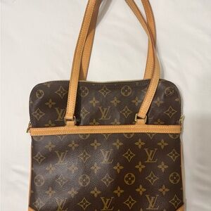 Louis Vuitton Brown and Tan Monogram Shoulder Bag